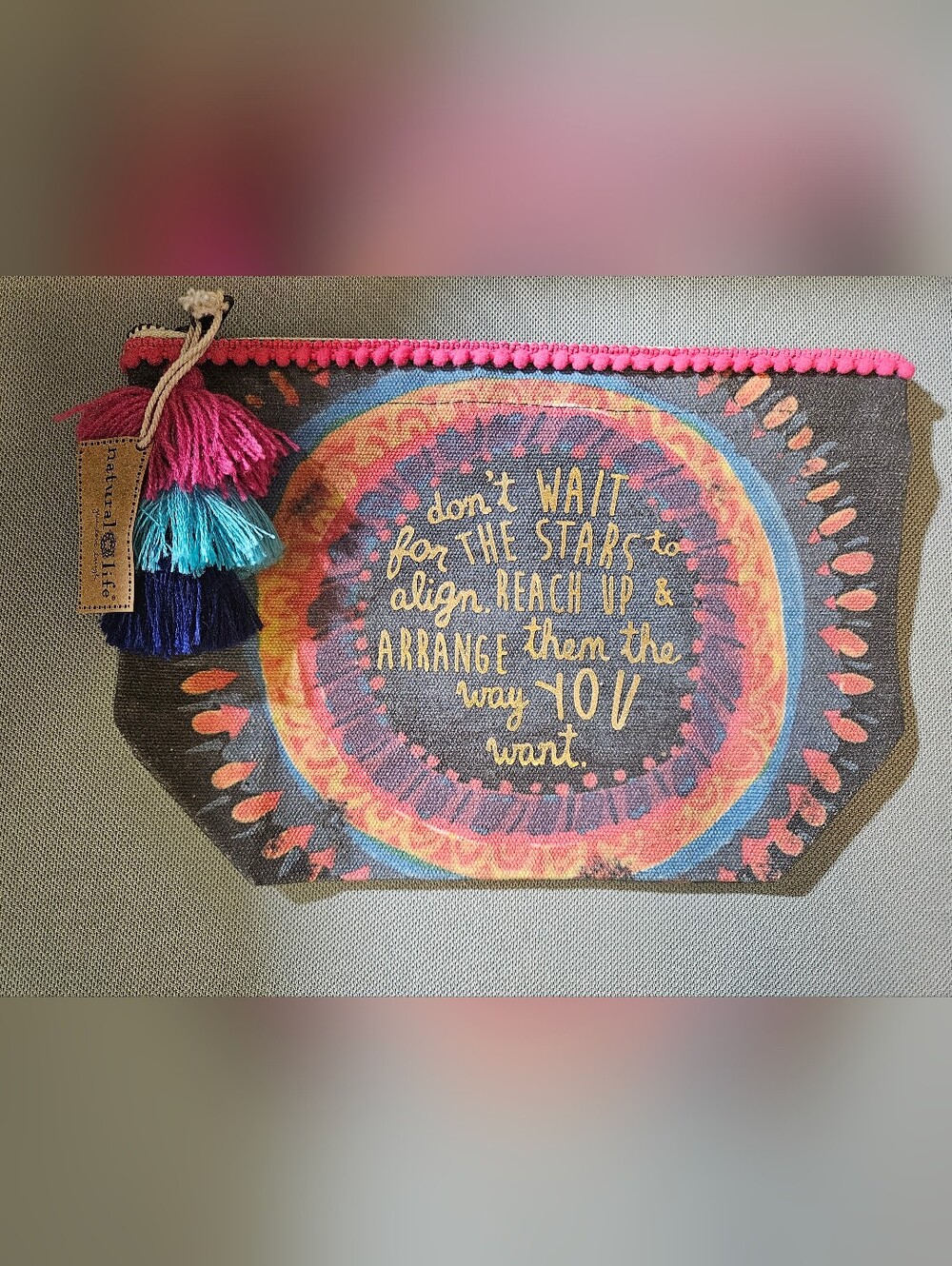 Natual Life NWT Makeup Bag Or Pouch Inspirational Boho